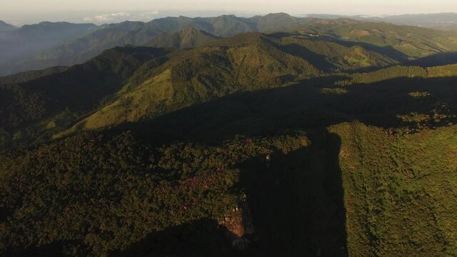Flying around Mountains Landscape, Brazil