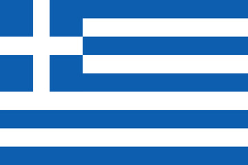 Greek flag, flat layout, vector illustration