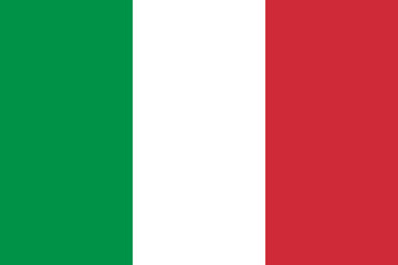 Italian flag, flat layout, vector illustration