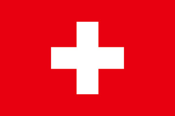 Fototapeta premium Swiss flag, flat layout, vector illustration