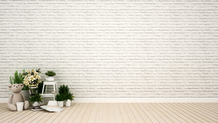 kid room or living area in house or apartment - 3D Rendering