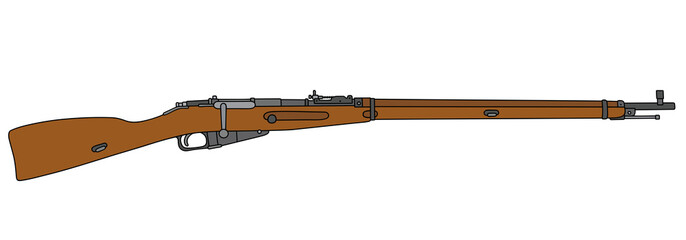 Old long military rifle
