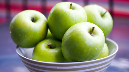Fresh bio green apples