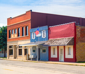 USA downtown main street small business commercial buildings storefronts
