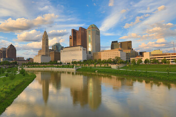 Columbus, Ohio during golden hour
