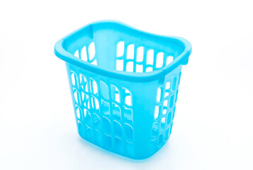 blue plastic basket