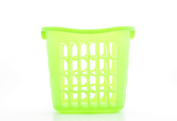 green plastic basket