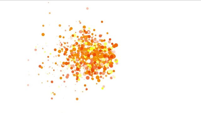 4k Abstract explosions particle,bubble dust blister fireworks dots background.