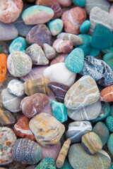 Sea pebble / sea stones background/ beach rocks