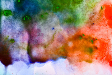 Watercolor gradient multicolored bright background