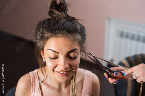A Hair Stylist Cuts Zizi Cornrows From Young And Beautiful