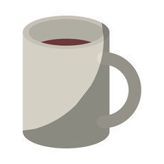 colorful graphic of mug without contour and half shadow vector illustration