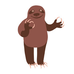 Sloth gesturing okay