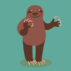 Sloth gesturing okay
