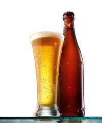 Bottle and glass of beer