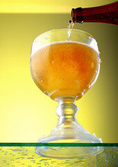 Bottle and glass of beer