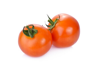 whole fresh tomato on white background