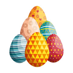 Eggs easter day icon vector illustration graphic design