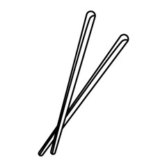 pair of chopsticks element japan food image vector illustration