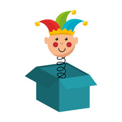 Jack in the box icon vector illustration graphic design