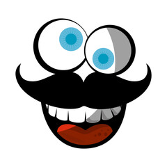 April fools day cartoon face icon vector illustration graphic design