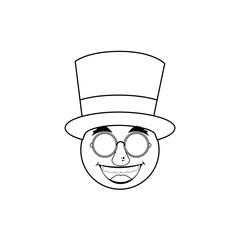 April fools day cartoon face icon vector illustration graphic design