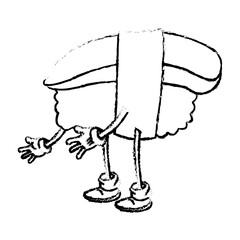 cartoon sushi rice wrap food chinese vector illustration