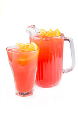 Lemonade glass and jar