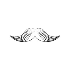 Vintage gentleman mustache icon vector illustration graphic design