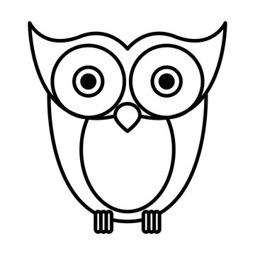 sketch silhouette image owl bird vector illustration