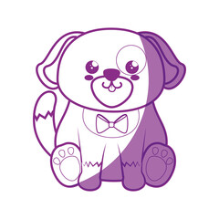 Fototapeta premium Dog kawaii cartoon icon vector illustration graphic design