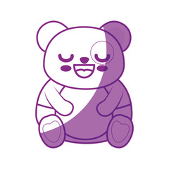 Bear panda kawaii cartoon icon vector illustration graphic design