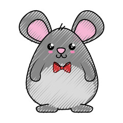 Hamster kawaii cartoon icon vector illustration graphic design
