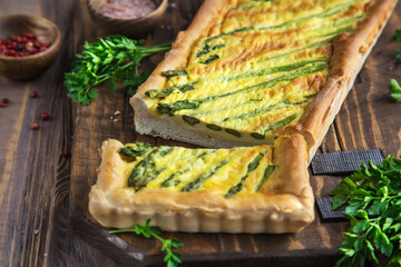asparagus and cheese tart