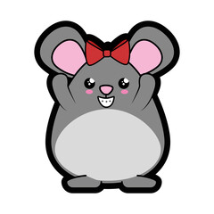 Hamster kawaii cartoon icon vector illustration graphic design