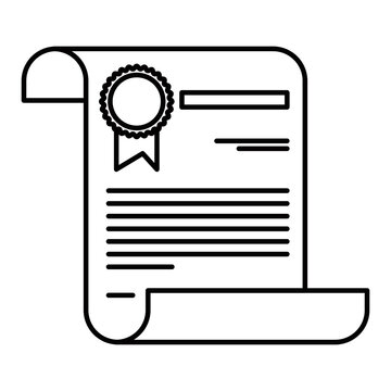 recommend clip art: sketch silhouette image certificate document paper page with stamp vector illustration