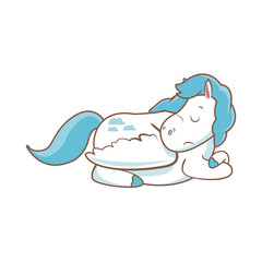 beautiful horse pony wings foal toy vector illustration