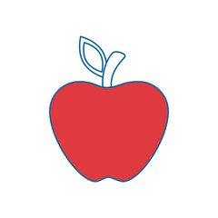 Delicious apple fruit icon vector illustration graphic design