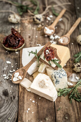 Different types of cheese composition