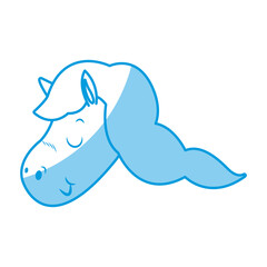 beautiful horse pony wings foal toy vector illustration