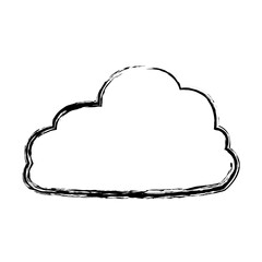 fluffy cloud weather heaven sky cottony icon vector illustration