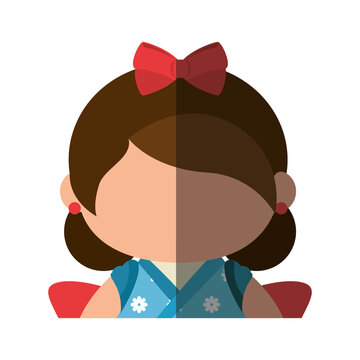 Cute japanese girl cartoon icon vector illustration graphic design