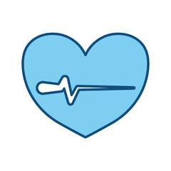 heartbeat sign of cardiac rhythm frequency vector illustration