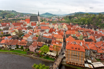 Naklejka na ściany i meble Czech Republic . Town of Cesky Krumlov
