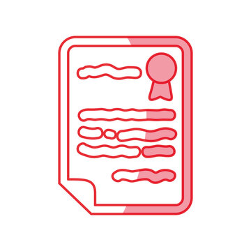 red certificate document icon clip art preview