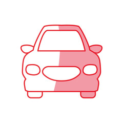 silhouette nice luxury car to drive and travel vector illustration