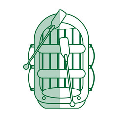 Team canoes flat illustration vector design icon graphic shadow