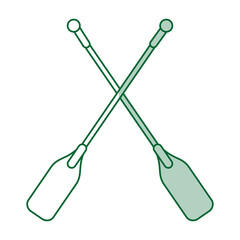 Team canoes flat illustration vector design icon graphic shadow