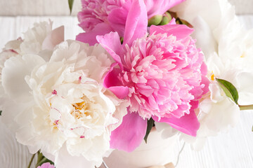 Still life with peonies