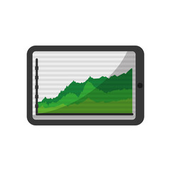 tablet statics trend vector illustration graphic design icon